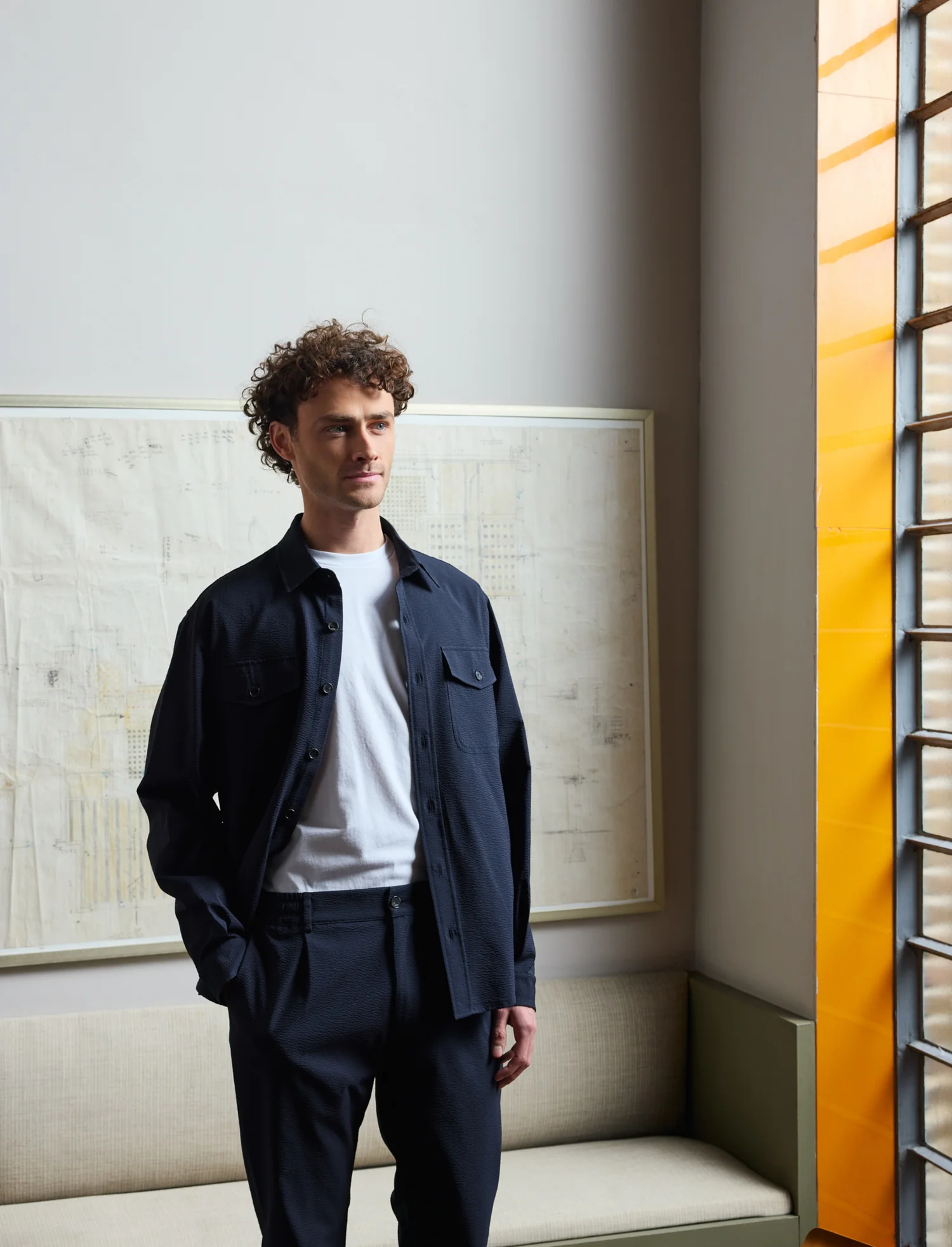 Model poseert voor Wellens Men